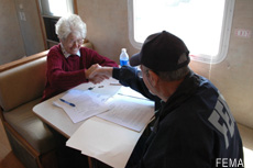 Photograph of a FEMA disaster recovery center