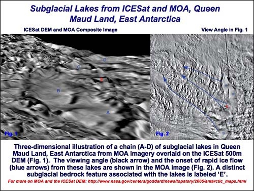 Slide 06: Subglacial Lakes from ICESat and MOA, Queen Maud Land, East Antarctica