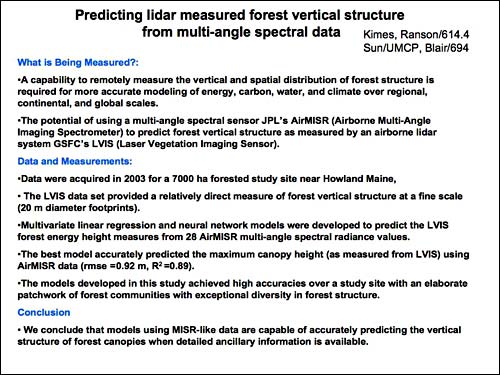 Slide 07: Predicting lidar measured forest vertical structure from multi-angle spectral data