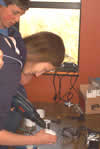 image of student making hydrophone