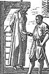 A Jesuit, disemboweled in 

Scotland, 1615. Tanner, Societas Jesu Usque ad Sanguinis (Prague, 1675)