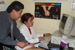 Photo of health workers in Bolivia.