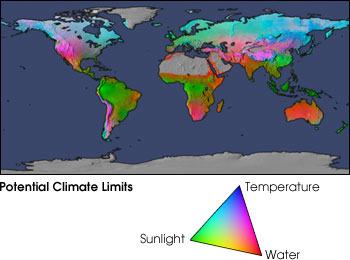 Map of limits on photosynthesis.