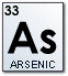Chemical element sign for Arsenic