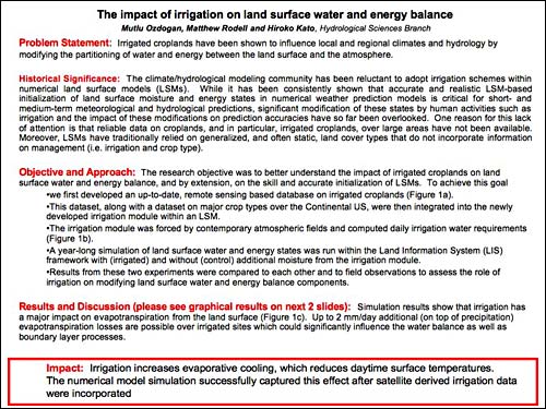 Slide 03: The Impact of Irrigation on Land Surface Water and Energy Balance