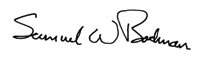 Signature of Samuel W. Bodman, Secretary of Energy and Vice Chair, Committee on Climate Change Science and Technology Integration