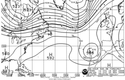 Latest 96 hour Atlantic 500 mb forecast--High Seas