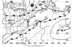 Latest 24 hour Atlantic surface forecast