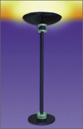 Illustration of a torchiere lamp, side view.