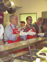 Mayor Martin J. Chavez volunteering at a local food shelter