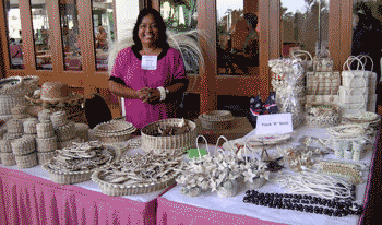 Marshalls Islands handicrafts display.