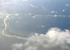 Arial view of the Marshall Islands.