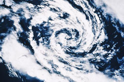 hurricane aerial photo