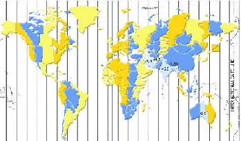 Click on the map to find the time around the world