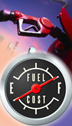 Photo montage of gas nozzle and fuel gauge.