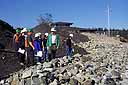 remediation team members on the beach at the Asarco smelter site