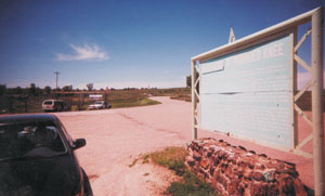 Photo of historic marker on the Pine Ridge Reservation 