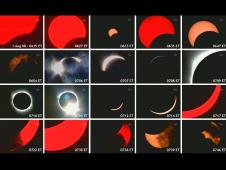 Sequence of 1 Aug 2008 solar eclipse images