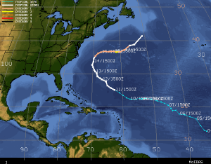 track of Irene