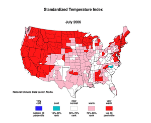 July 2006 Standardized Temperature Anomaly