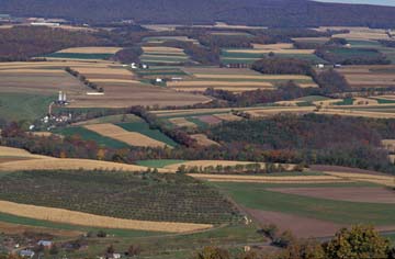 Mahantango Creek watershed near Klingerstown, Pennsylvania.