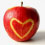 image of an apple with a heart