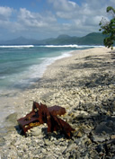 Vessel debris field on Aunuu, American Samoa