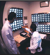 Picture of a CT Scan Control Area