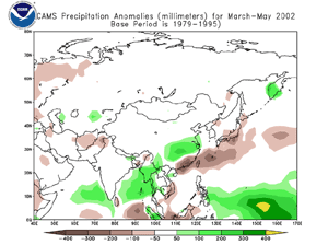 Click Here for the CAMS precipitation estimates for Asia for March-May 2002