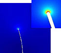 This simulation shows the electric field surrounding the nanotube radio during radio operation.