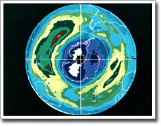 September 1987 picture of ozone hole in Antartica