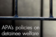 APA's policies on detainee welfare