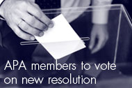 APA members to vote on new resolution