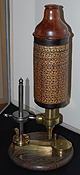 Replica of a microscope built and used by Robert Hooke.  Courtesy National Museum of Health and Medicine, Armed Forces Institute of Pathology