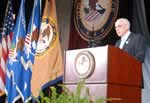 Attorney General Michael Mukasey speaking at the Awards Ceremony.