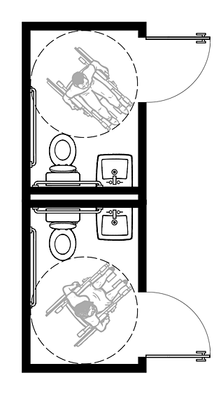 Plan-1A Pair: 1991 Standards Minimum with Out-swinging Doors