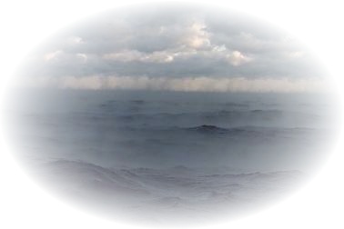foggy sea scene