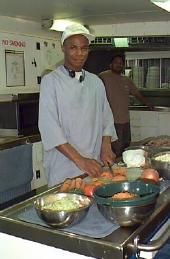 cook in galley onboard ship