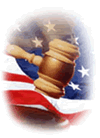 American Flag with gavel