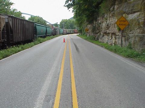 Figure 28.   Recessed pavement markings