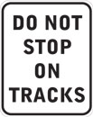 Do not stop on tracks image