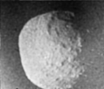 This image of Proteus was acquired by the Voyager 2 spacecraft on August 25, 1989.