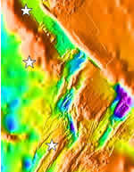 map of recent seismic events at Explorer Ridge