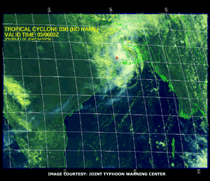 Satellite image of Tropical Storm 03B October 3, 2005