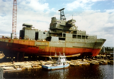 Photo of BROWN in shipyard