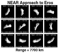 [NEAR encounter images of asteroid Eros]