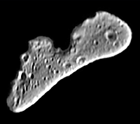 [NEAR encounter image of asteroid Eros]