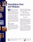 Hemodialysis Dose and Adequacy