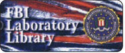A representation of the tage used by patrons to check out materials from the FBI Laboratory Library