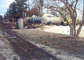 Photograph of Norfolk Southern train derailment, Graniteville, South Carolina